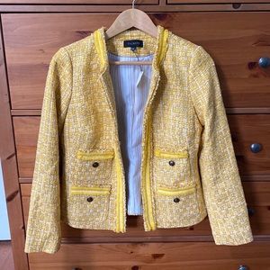 Womens gold/yellow tweed blazer